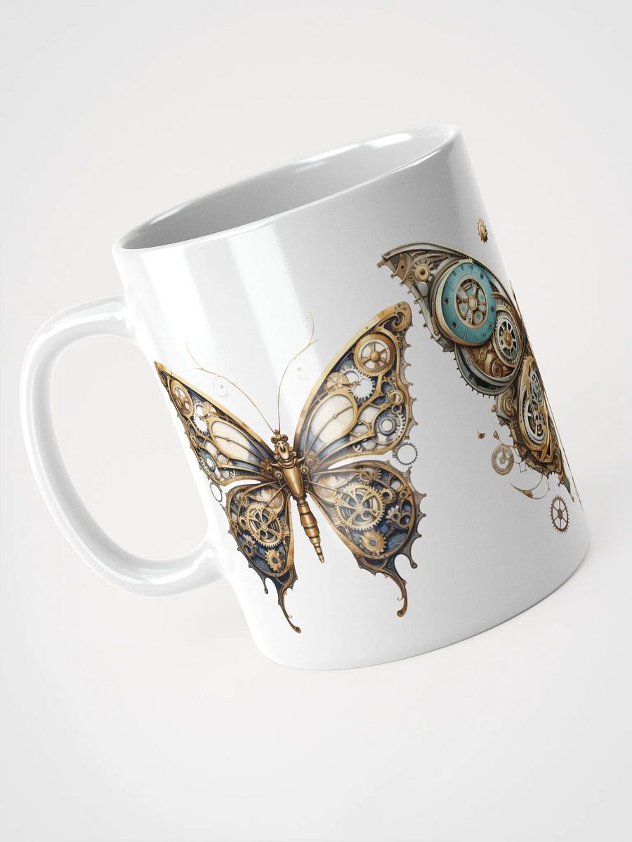 Steampunk Butterflies White Glossy Mug product image (5)