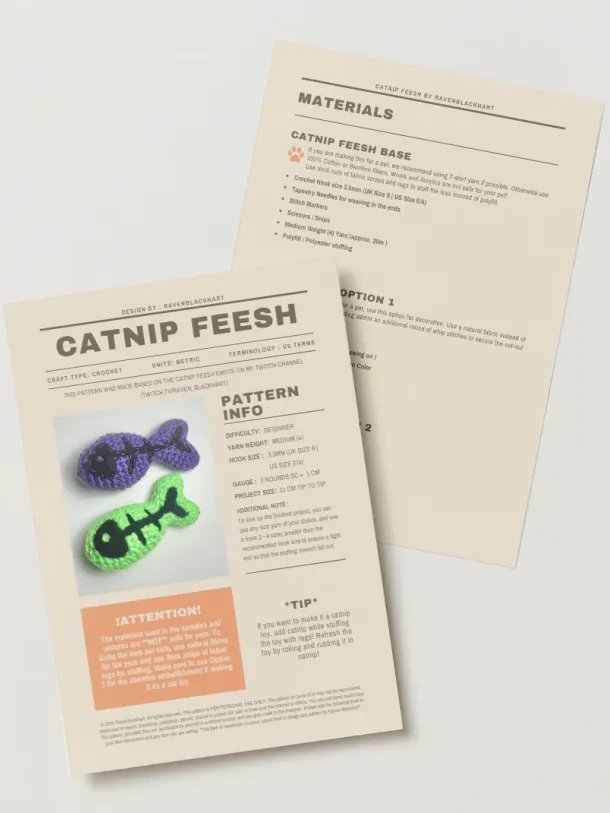 Crochet Pattern - Catnip Feesh product image (2)