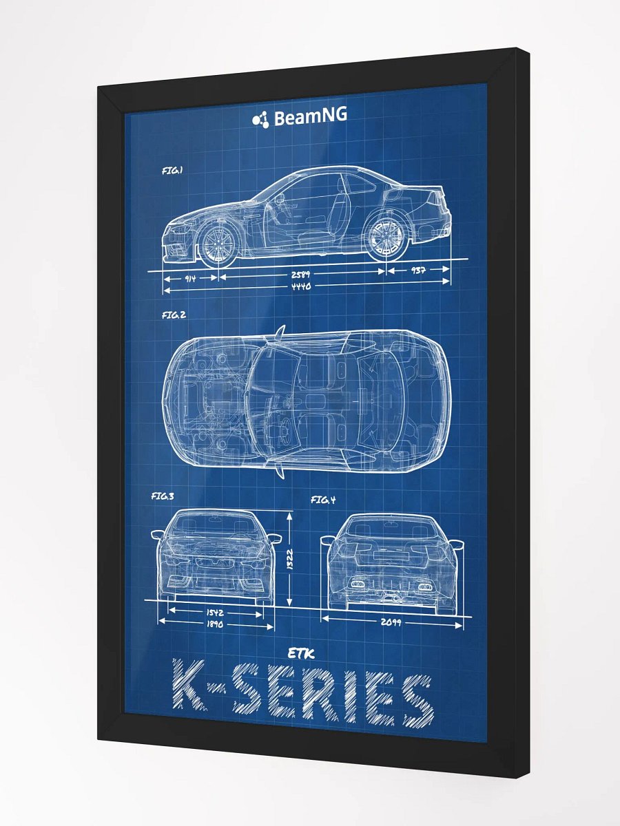 Framed Poster: ETK K-Series Blueprint product image (3)