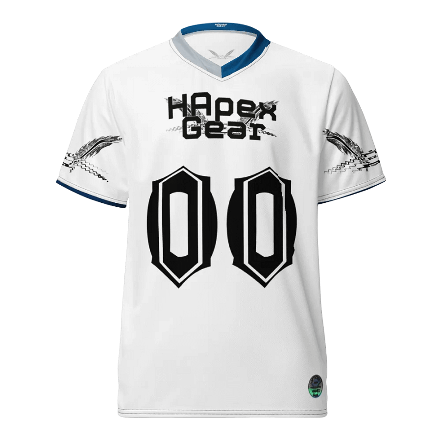 Cuban - White - Recycled Unisex Sports Jersey - Black HApex Gear Black Logo product image (3)