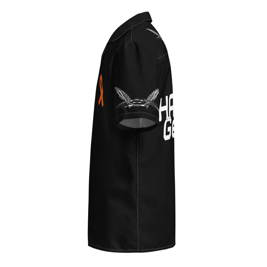 White HApex Gear White Logo Cancer Awareness Orange Ribbon. Black Hawaiian Shirt product image (9)