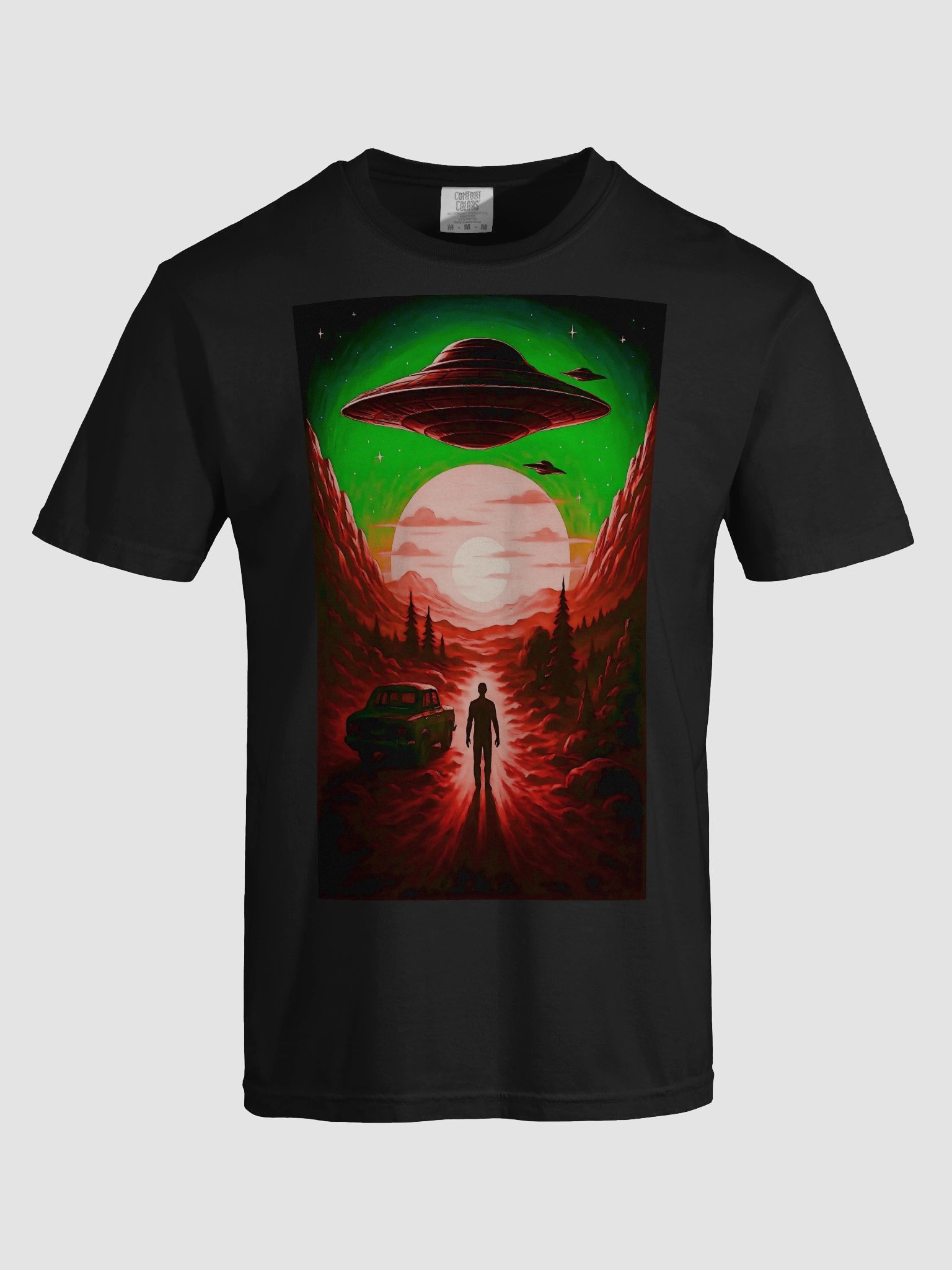 Surreal Sunset UFO Unisex Tee product image (5)