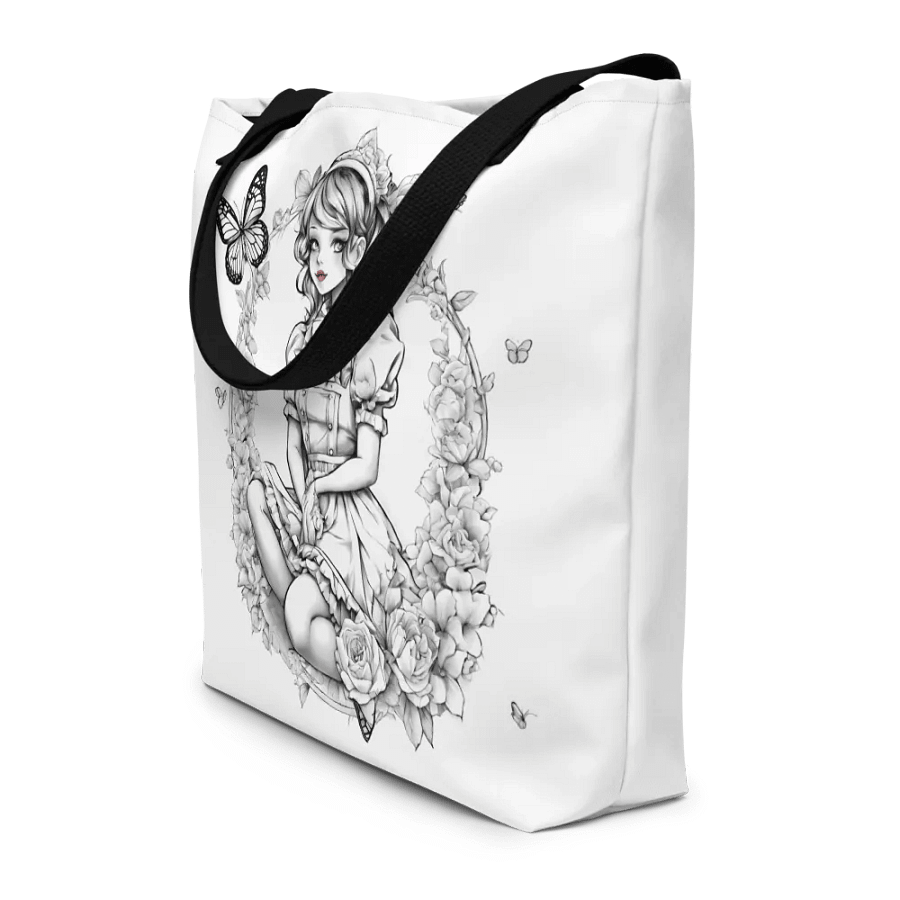 Monochrome Maid Floral Tote Bag product image (2)