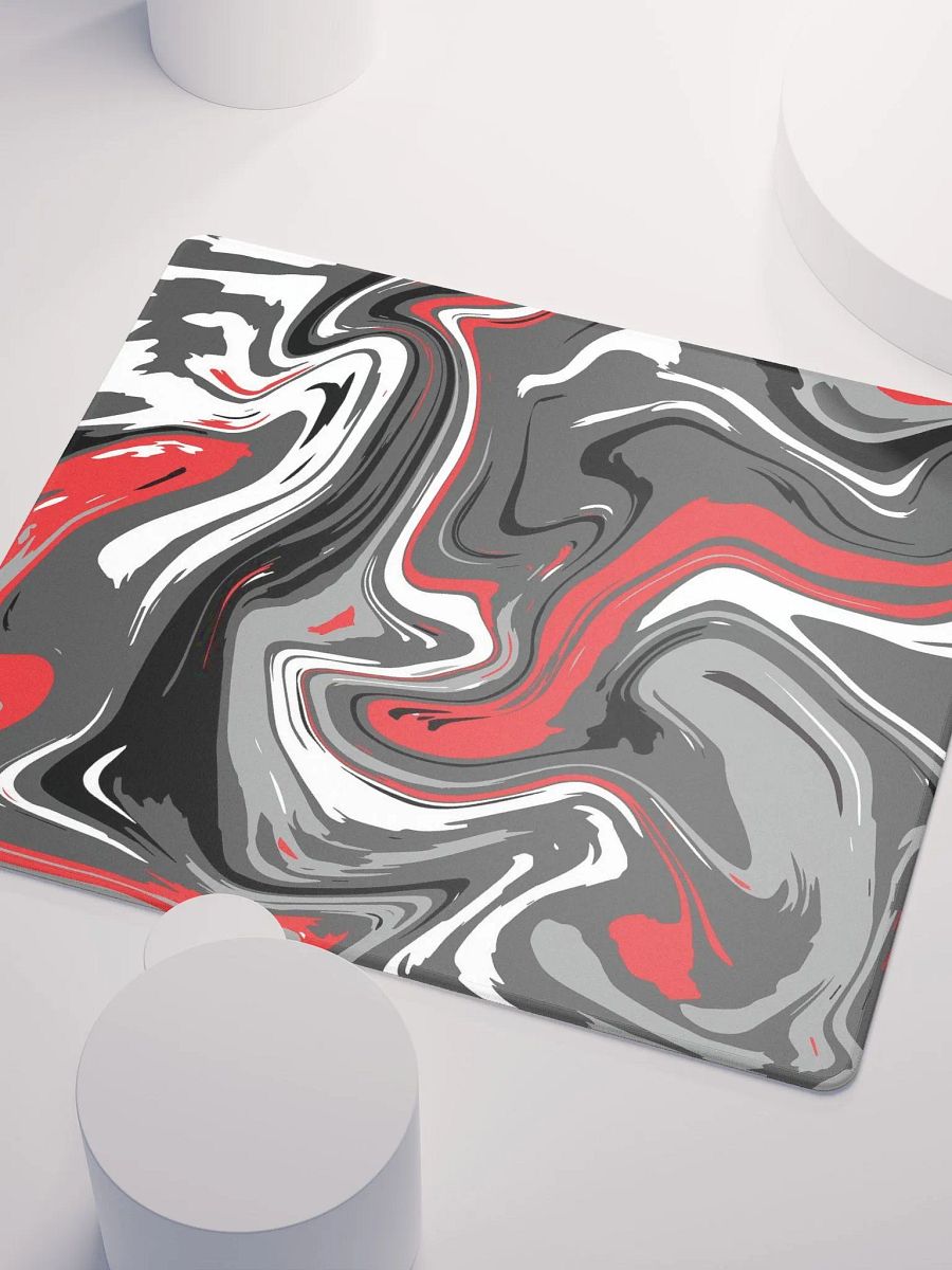 Red, Grey And White DAMASCUS Mousepad product image (3)