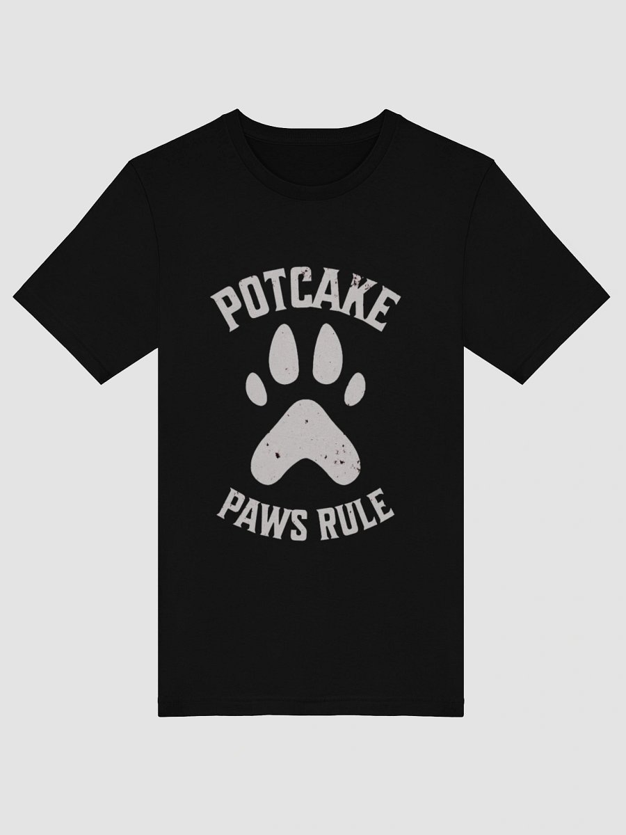 "Potcake Paws Rule" Dog Lover T-Shirt - Distressed Paw Print Tee product image (48)