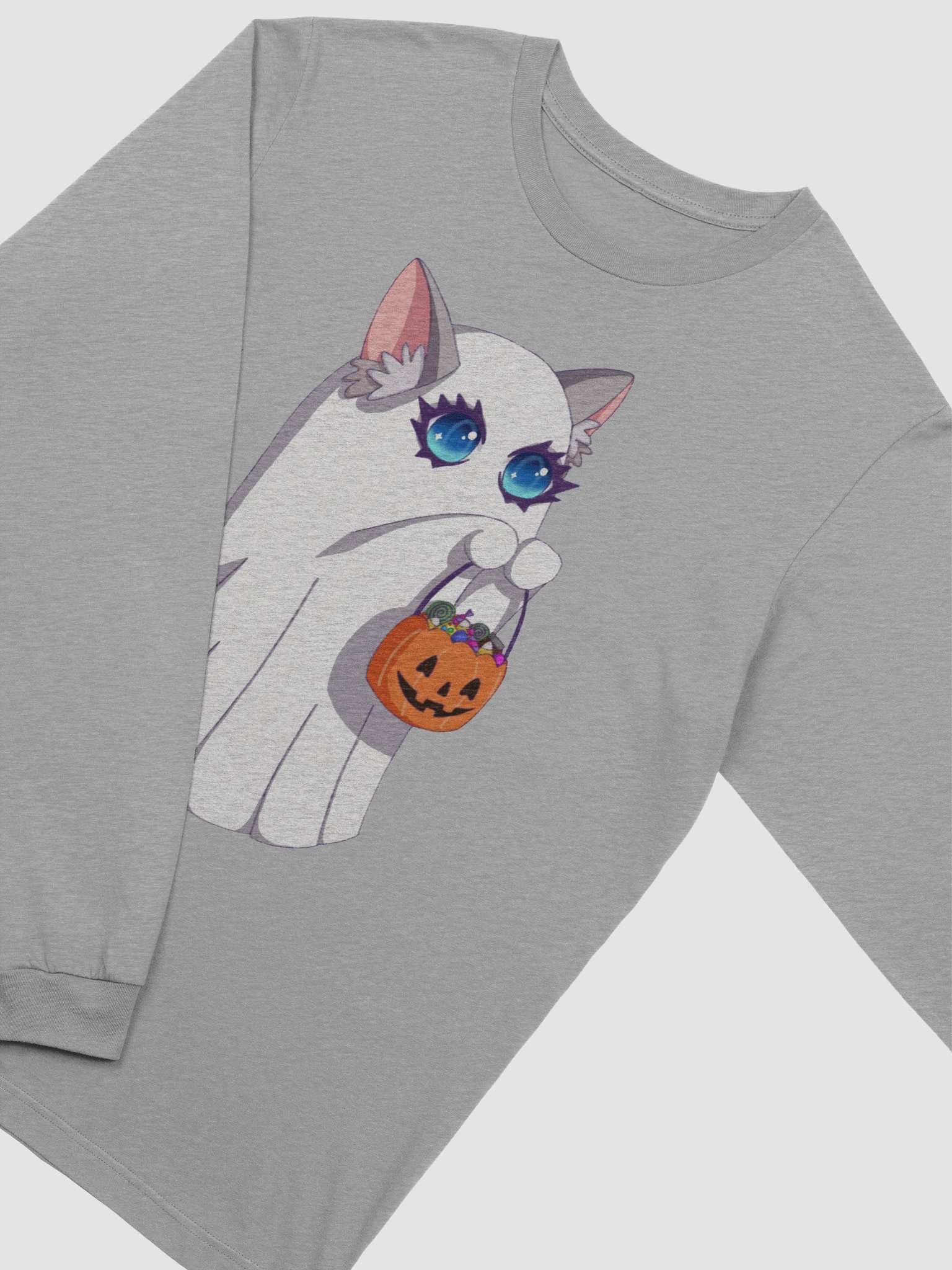 Trick-or-Cat Women's Long Sleeve T-Shirt product image (3)