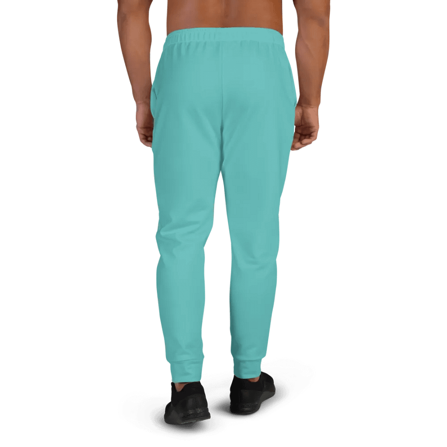 Plain Turquoise Blue True Summer Recycled Polyester Premium Men's Joggers by Treasure Pie product image (4)