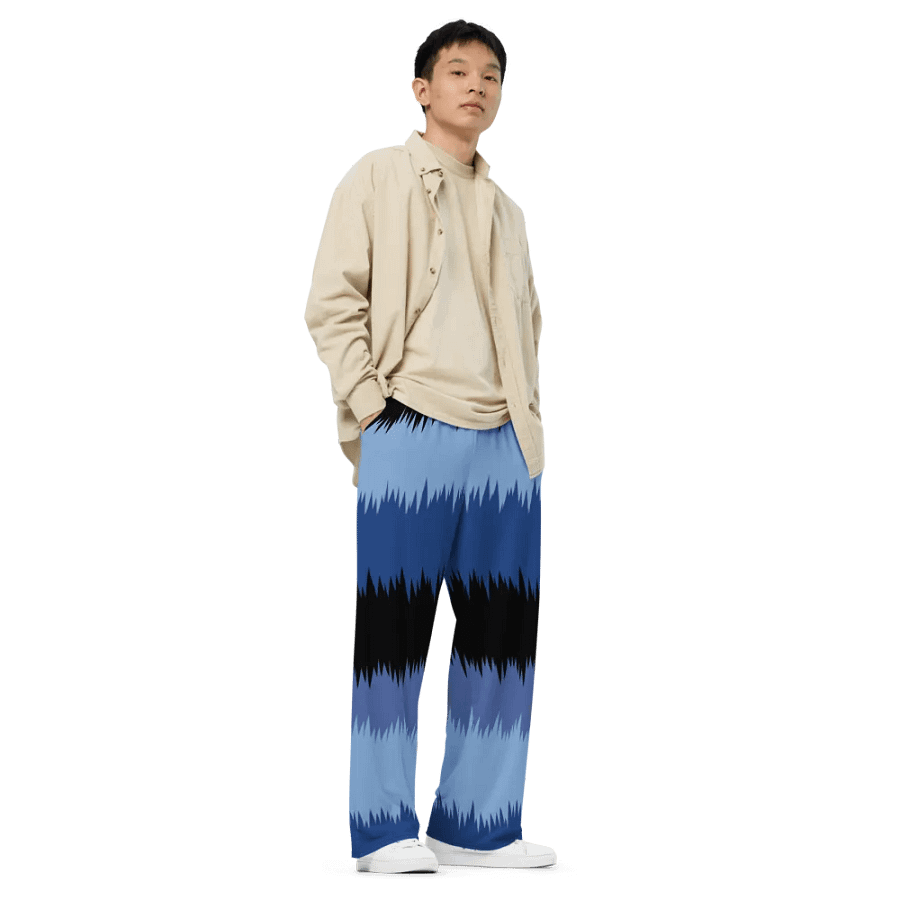 Spiky Blue Horizon Wide-Leg Pants product image (8)