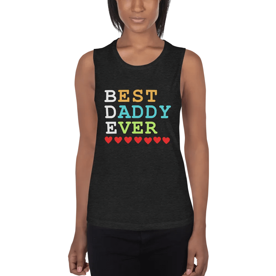 Best Daddy Ever Bella+Canvas Women's Flowy Muscle Tank product image (1)