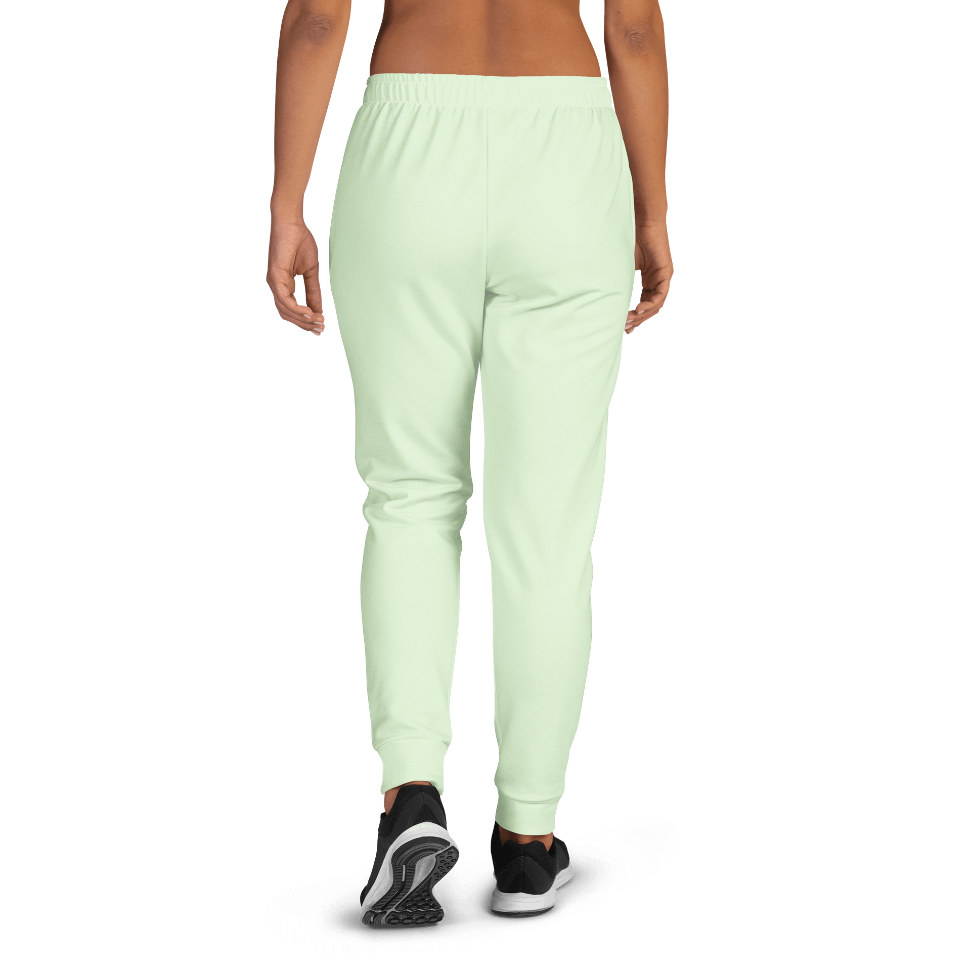 Pastel Mint Green Solid Color Women's Fleece Sweatpants product image (1)