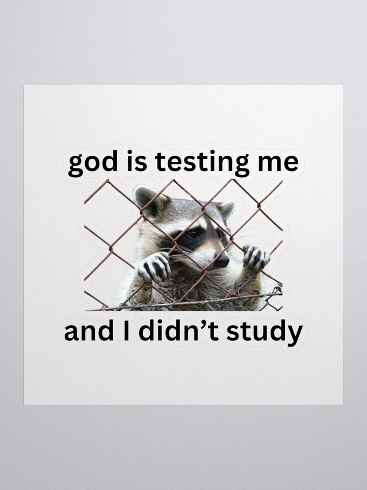 God is Testing Me Sticker product image (1)