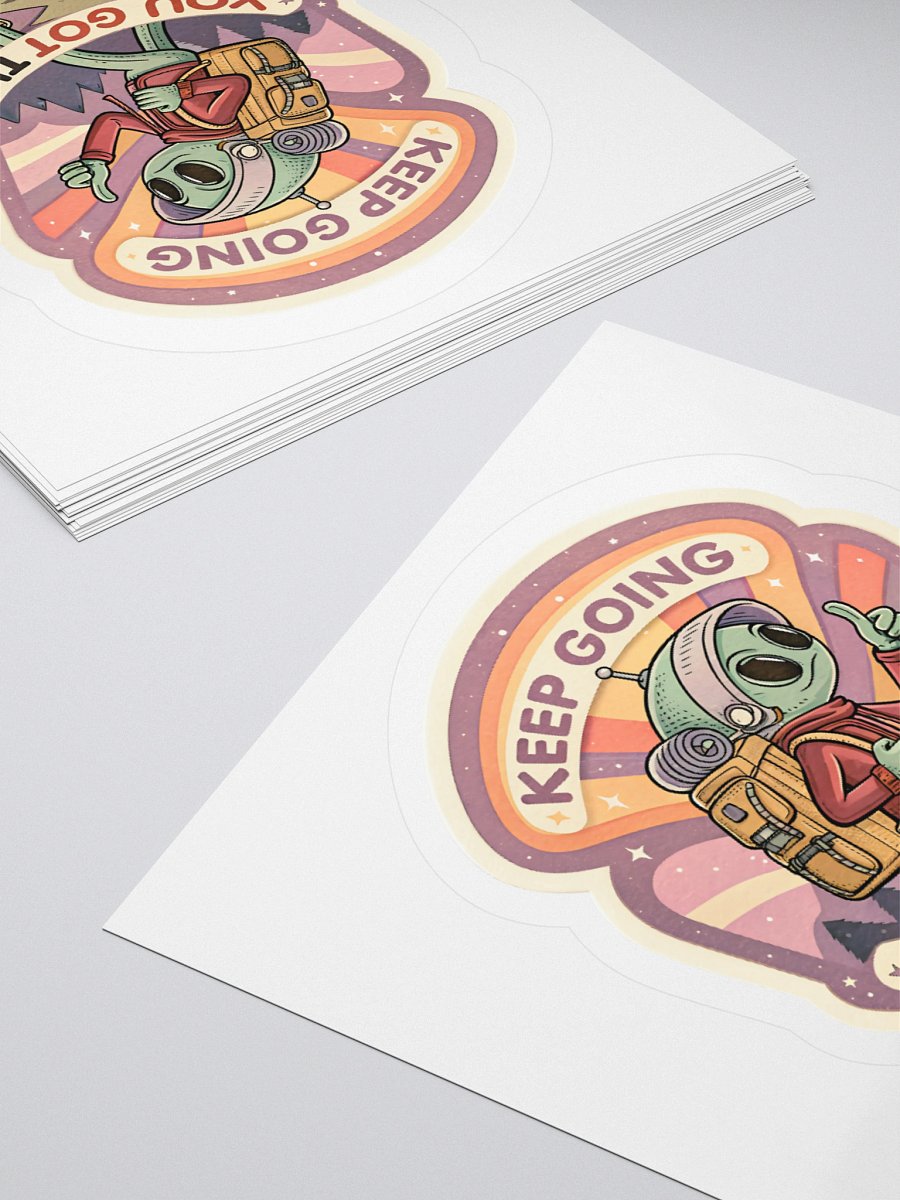 Alien Hiker Thumbs-Up Sticker product image (11)