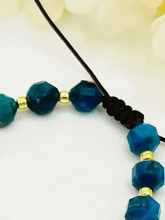 Blue Apatite Cut Bead Bracelet product image (2)