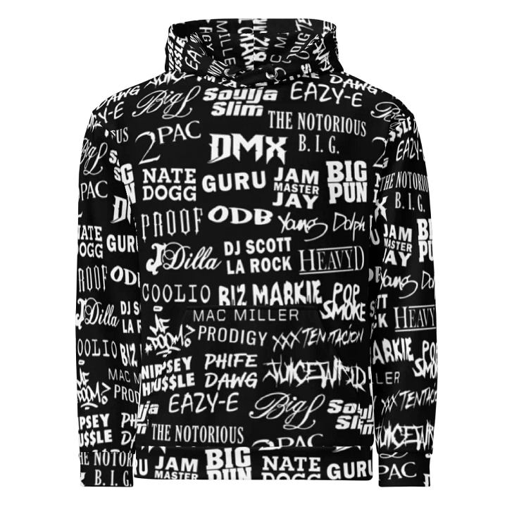 Never Forget - Hip-Hop Artists - BLACK - Unisex Hoodie product image (2)