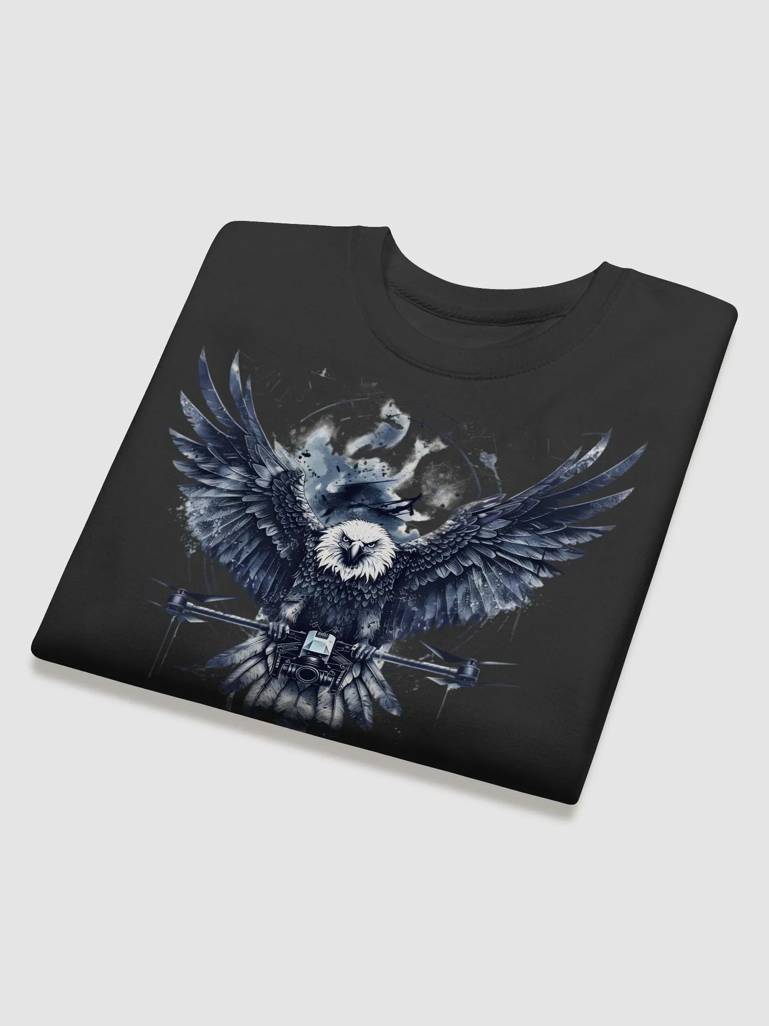 Eagle Drone of War Long Sleeve Sweater – Fierce Military-Inspired Pullover product image (18)