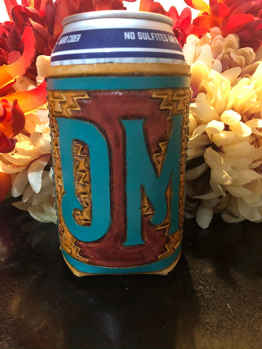 Custom Leather Can Cooler product image (2)