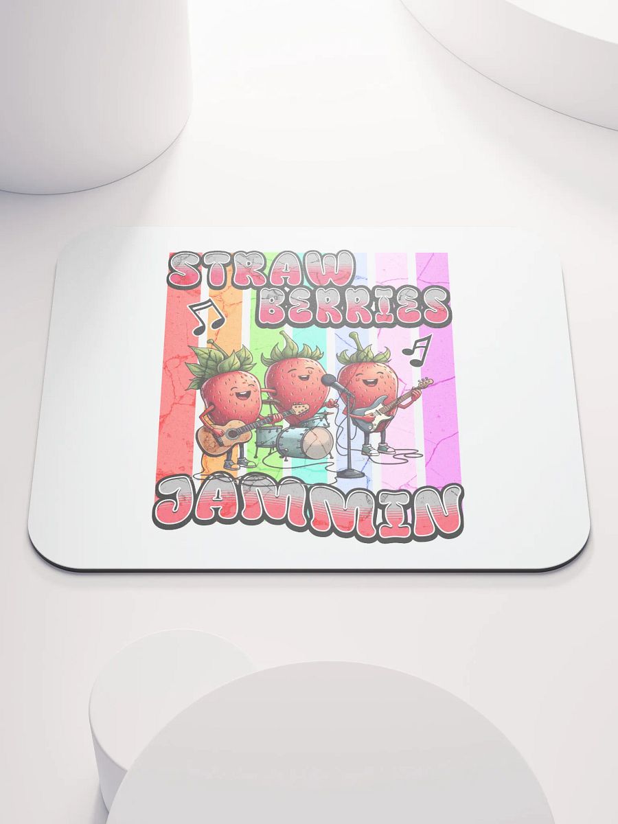 Strawberries Jammin Band Mouse Pad product image (2)