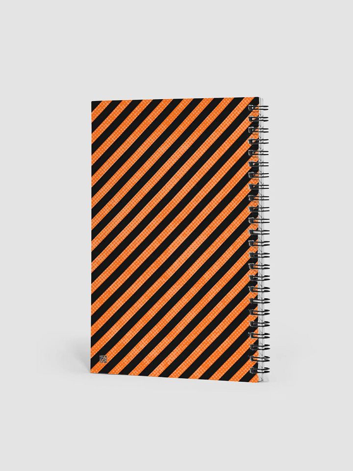 Orange & Black Grunge Stripes Spiral Notebook Great For Journaling product image (2)