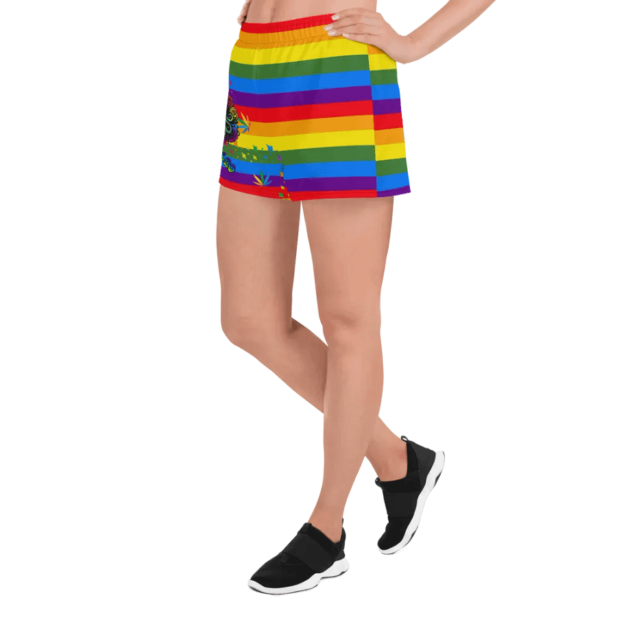 PRIDE Cthulhu Royalty Women's Athletic Short Shorts product image (10)