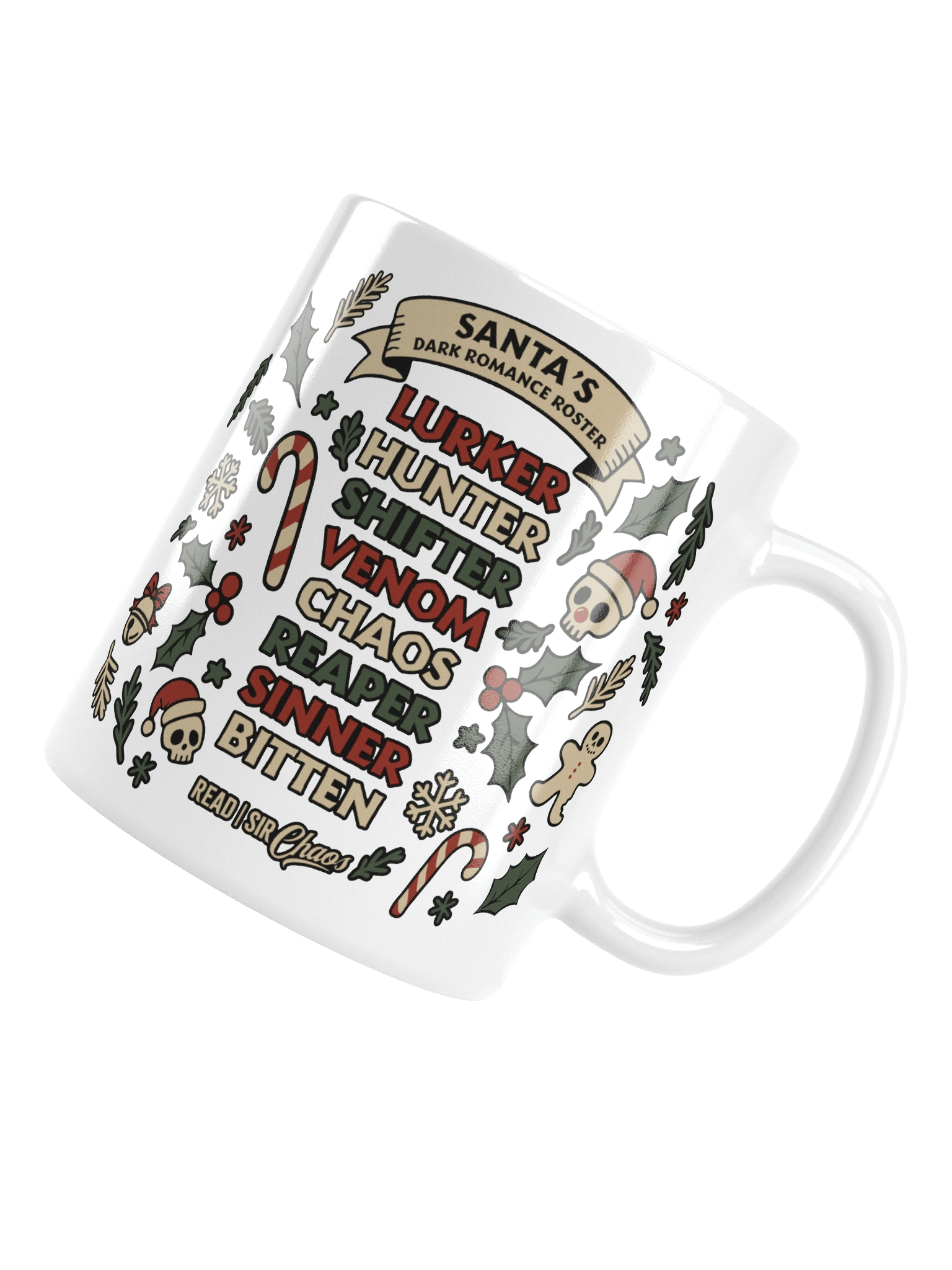 Santa's Dark Romance Roster White Mug product image (13)