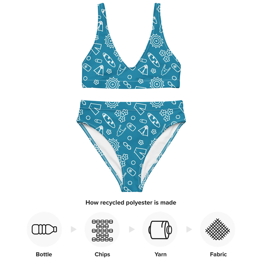 Beach Necessities Pattern High Waisted Bikini product image (5)