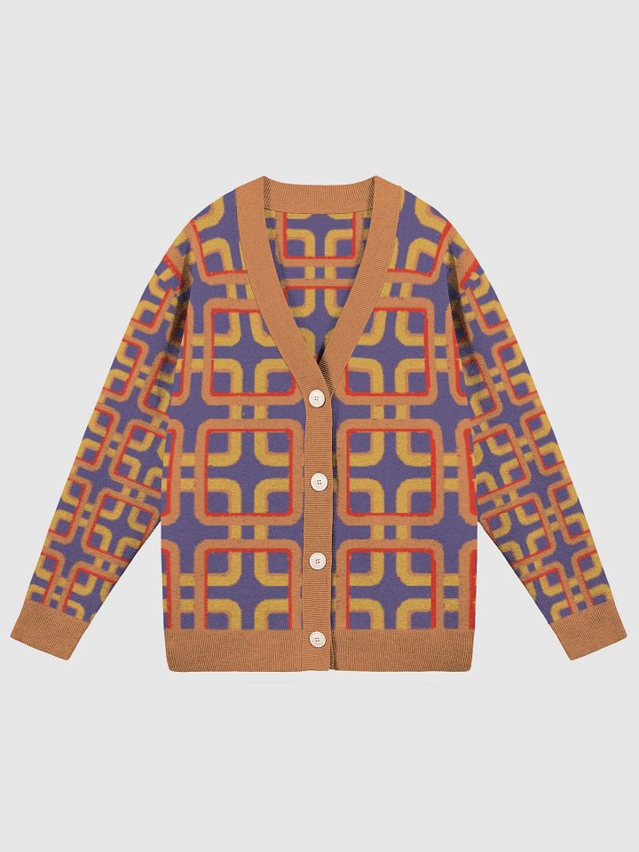 Pumpkin Kubrik Retro Knitted Cardigan product image (1)