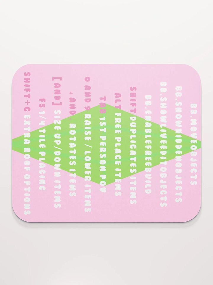 Pink Cheat Sheet Mouse Pad product image (2)