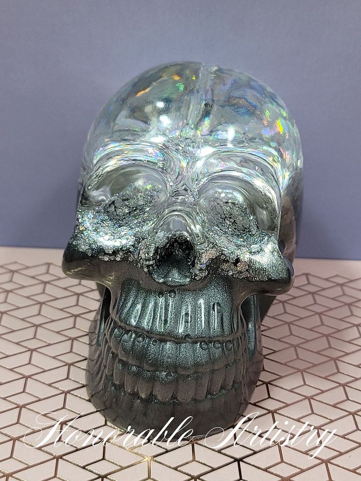 Holo Glitter and Gunmetal Grey Skull product image (2)