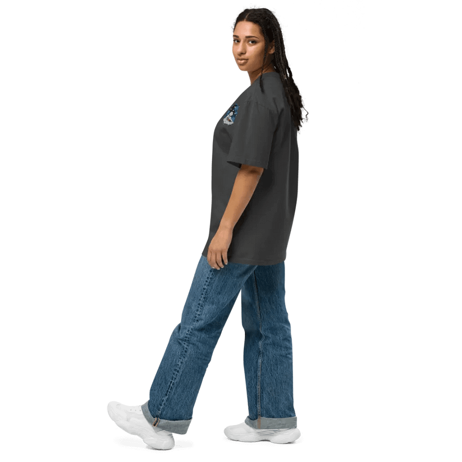 Cloudy Night Oversized T-Shirt Embroidered product image (3)