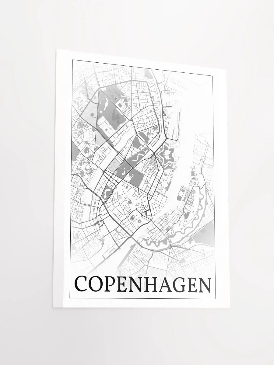Copenhagen, Denmark, city map print product image (13)