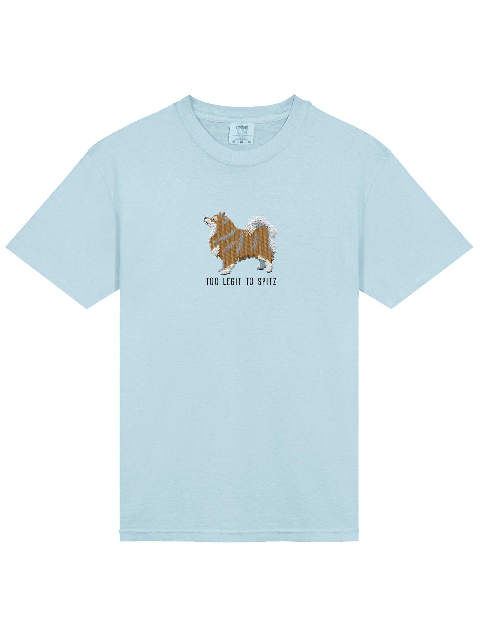Too Legit to Spitz T-Shirt(Embroidered) of a Finnish Lapphund(Brown & White) product image (53)