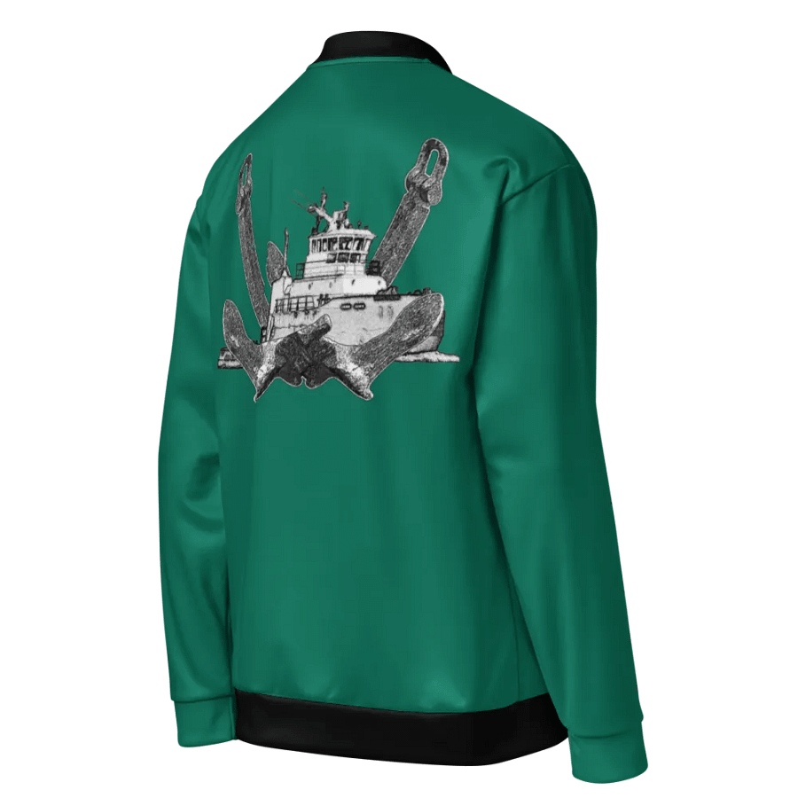 Twin Anchor Titan tug Teal Bomber Jacket product image (5)