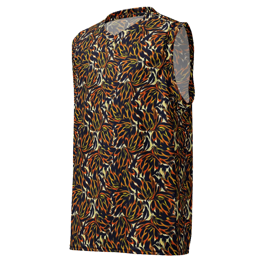 Tiger Flower | Recycled Unisex Basketball Jersey product image (4)
