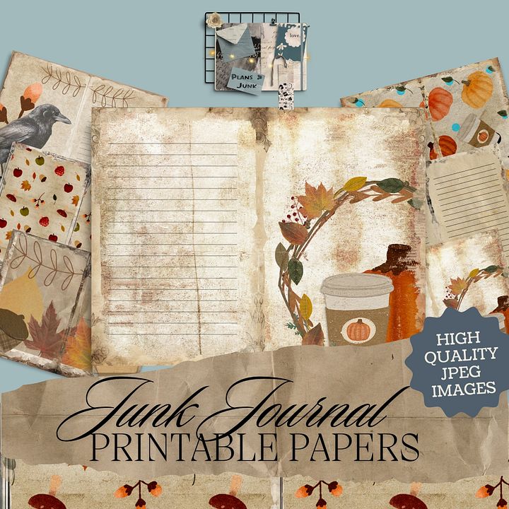 October Aesthetic - Printable Journal Pages V1 product image (1)