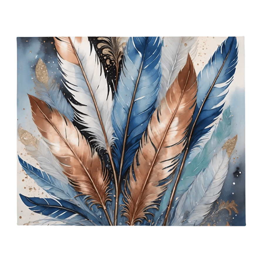 Gold Dust Feathers Throw product image (2)
