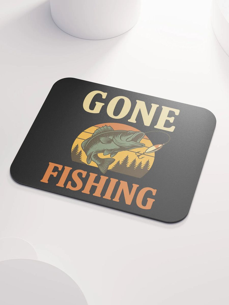 Mouse Pad – Gone Fishing | Retro Design for Outdoor Enthusiasts product image (3)