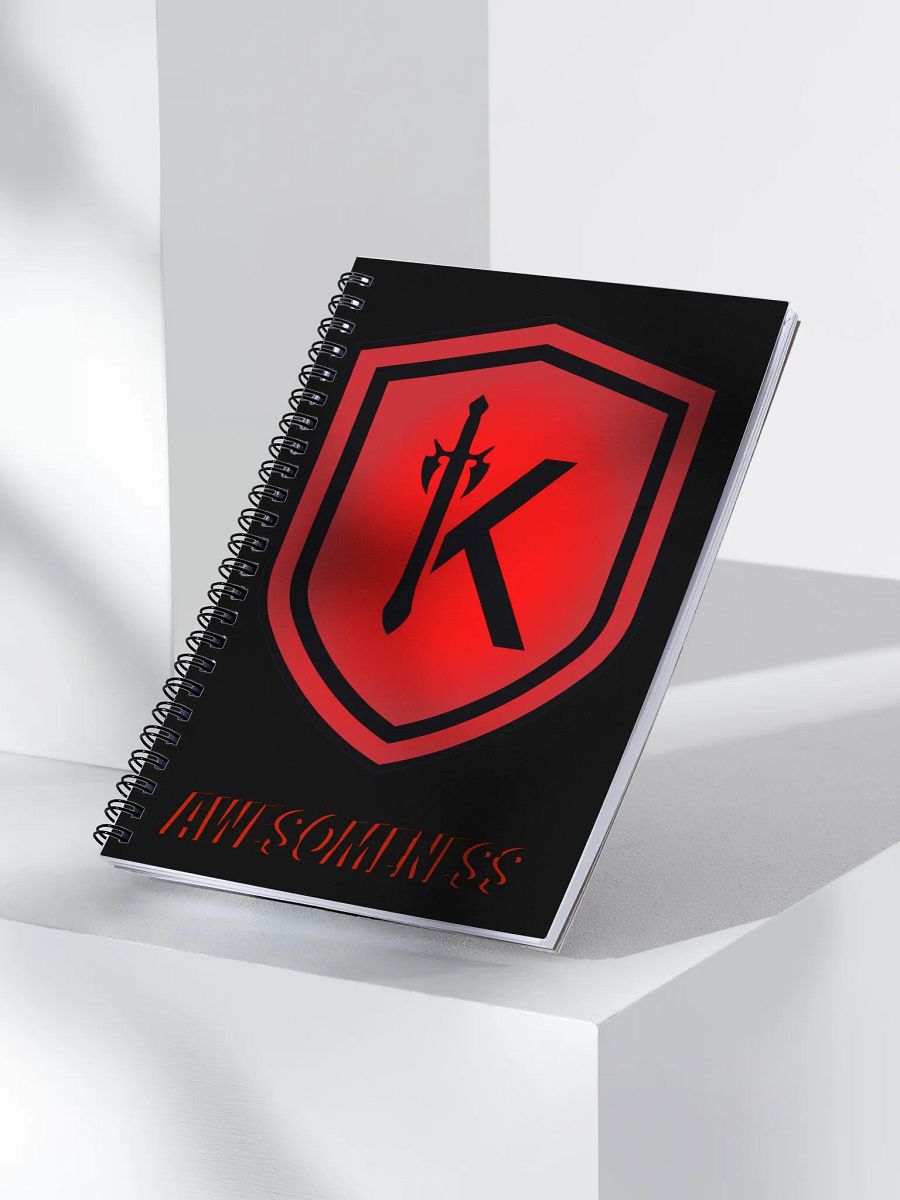 Awesomeness/NoBackSeating Spiral Notebook (BLK) product image (3)