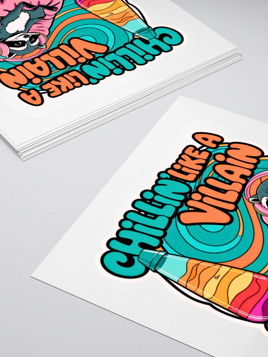 Chillin' Like A Villain Raccoon Sticker product image (4)