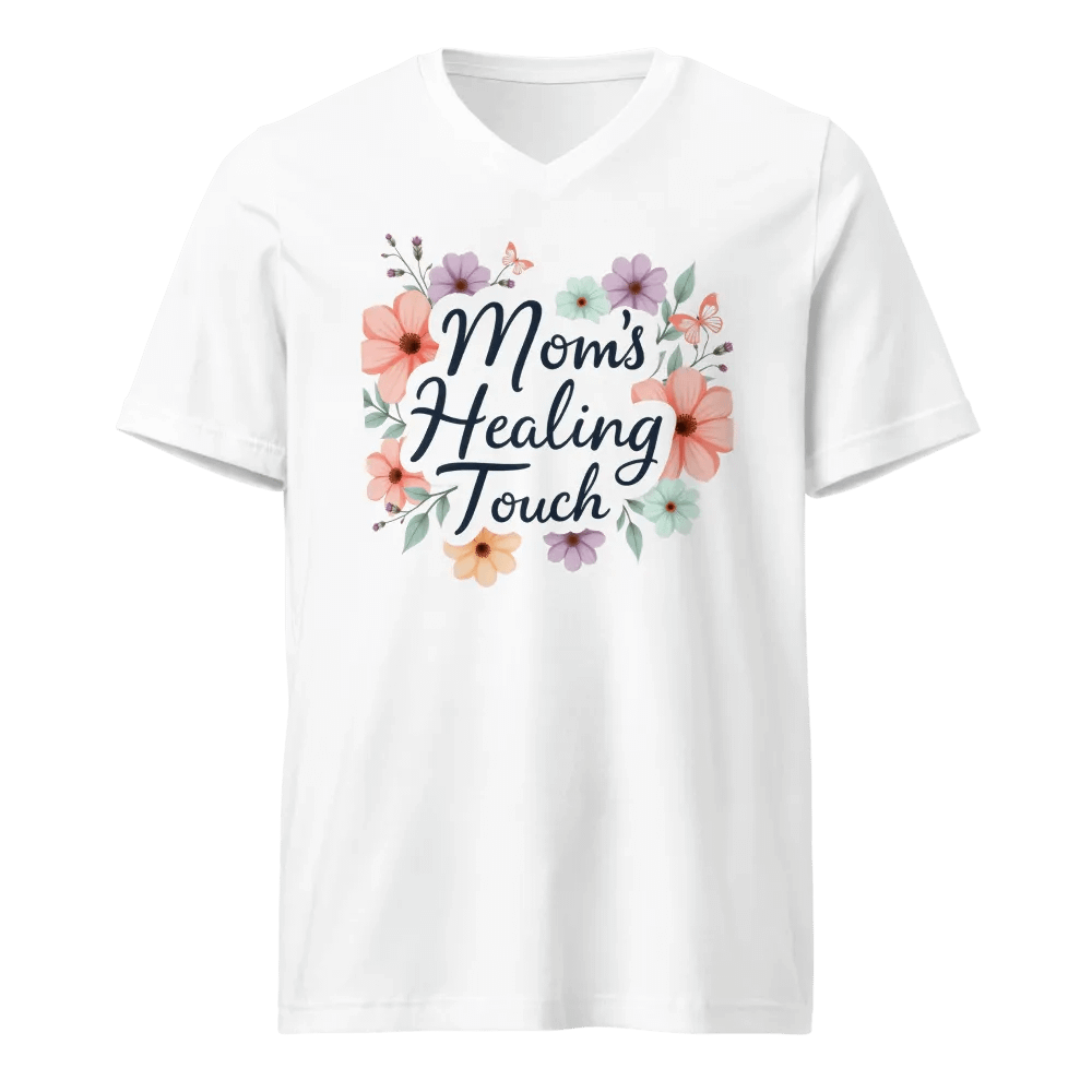 Mom's Healing Touch Floral V-Neck Tee product image (1)