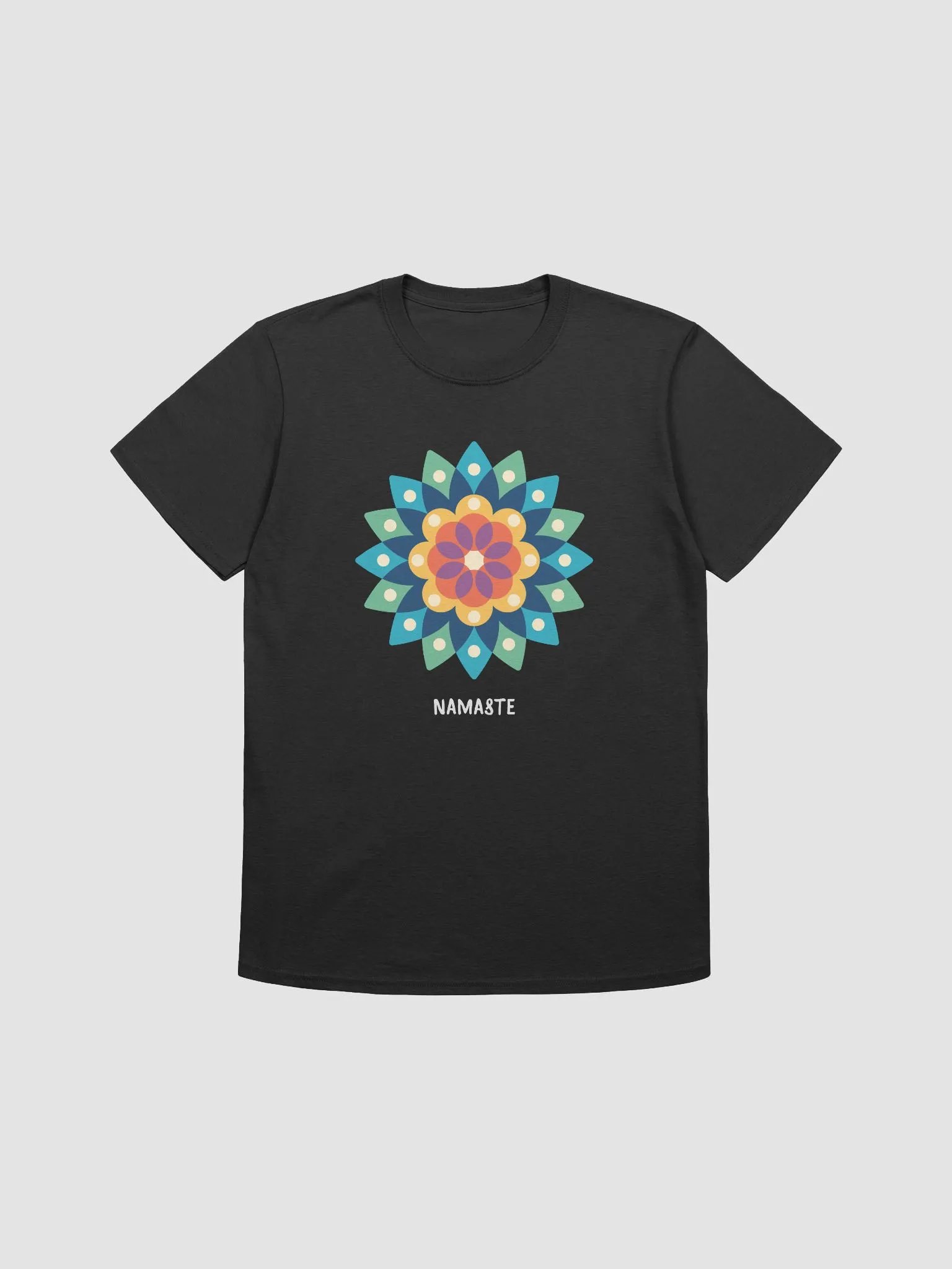 Vibrant Mandala Magic Unisex T-Shirt - Colorful Geometric Pattern product image (1)