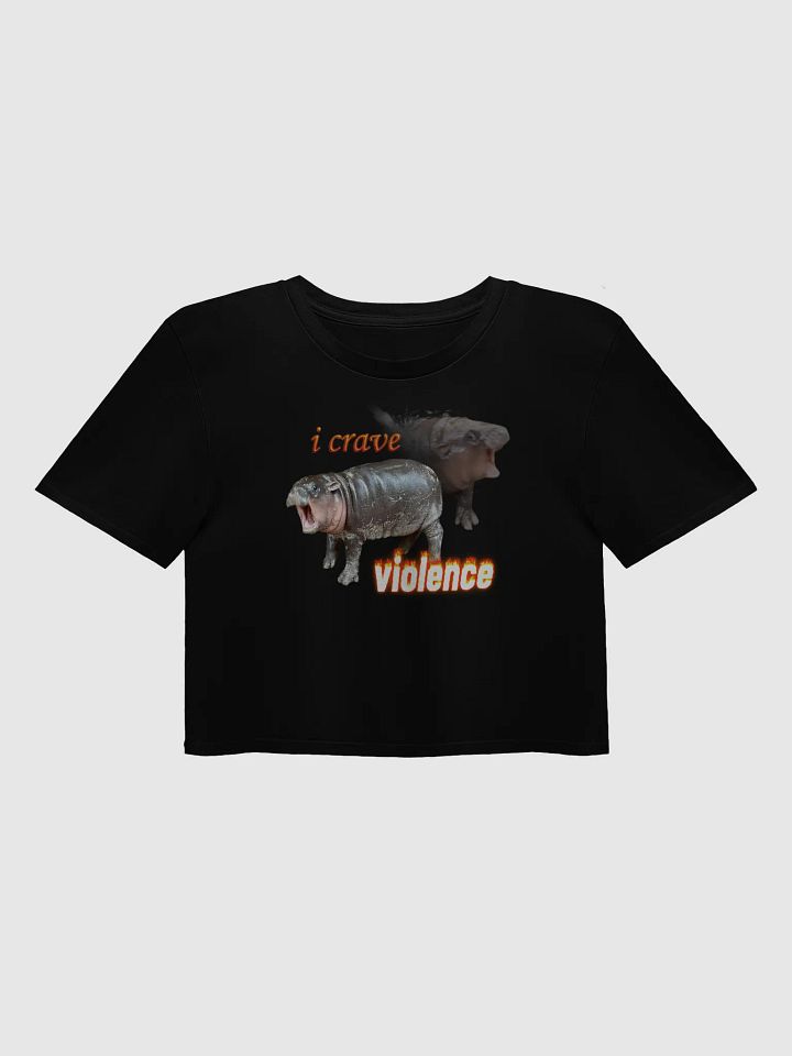 Moo Deng I Crave Violence Crop Top product image (1)