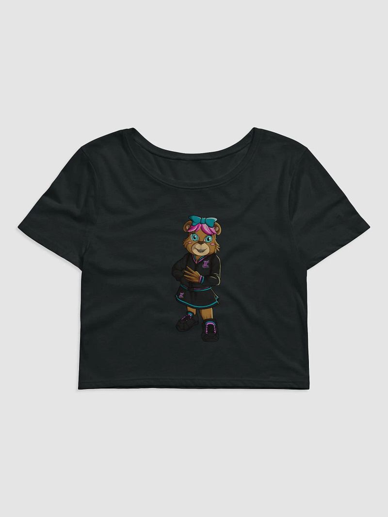 Standing Girl Bear Bella+Canvas Women's Crop Tee