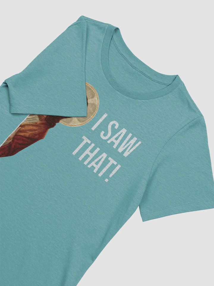 Saintly Surveillance: Jesus Sees All Women's Tee product image (1)
