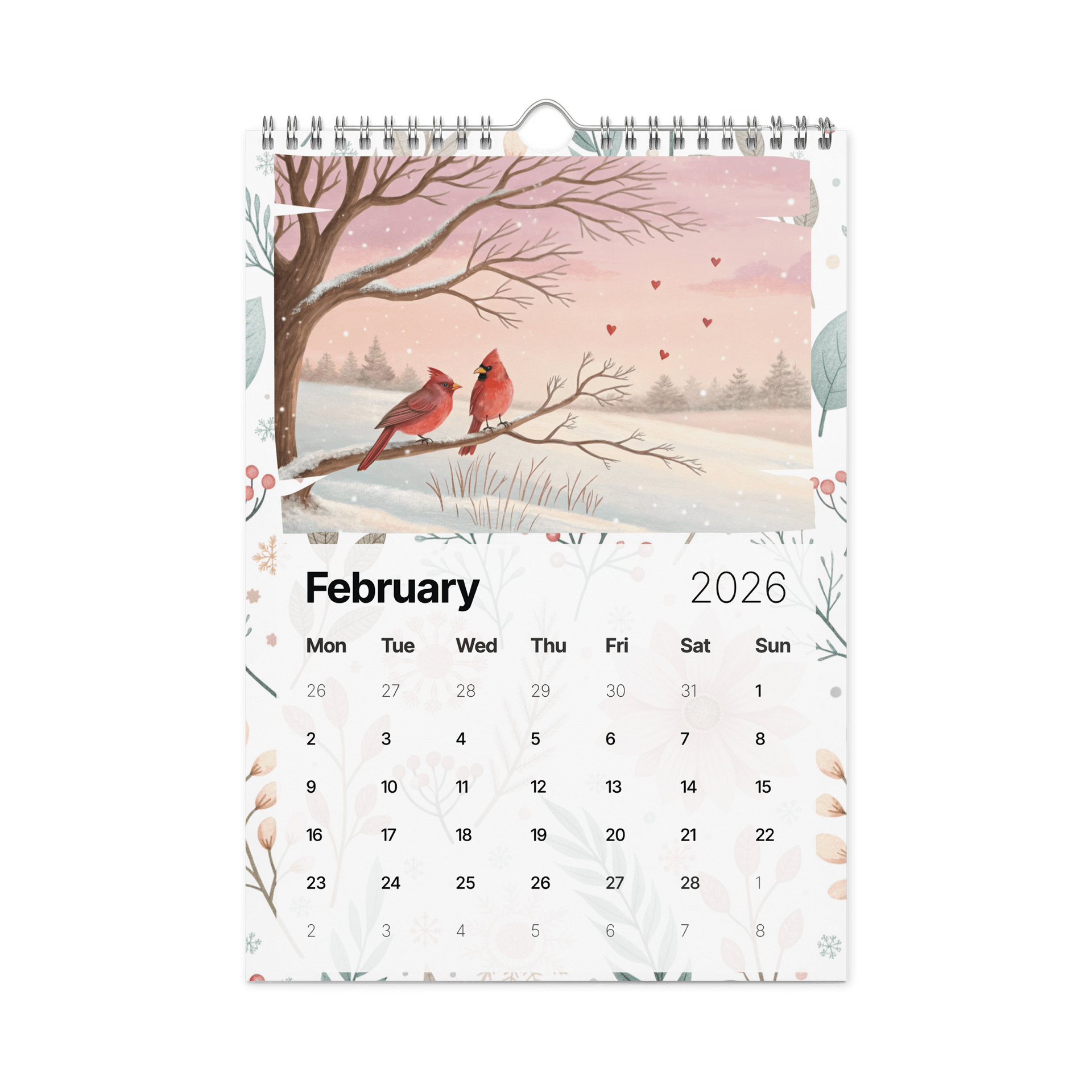 Watercolor Seasonal Scenes Wall Calendar 2026 – A Year of Serene Nature Art in Soft Pastel Watercolors product image (5)