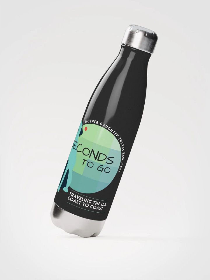 Seconds to Go Logo Signature Stainless Steel Water Bottle Black product image (2)