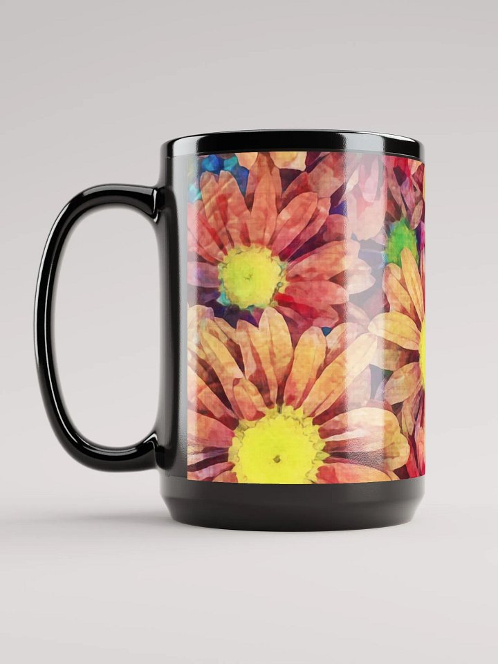 Abstract Graphic | Black Coffee Mug | Gerbera Floral product image (1)
