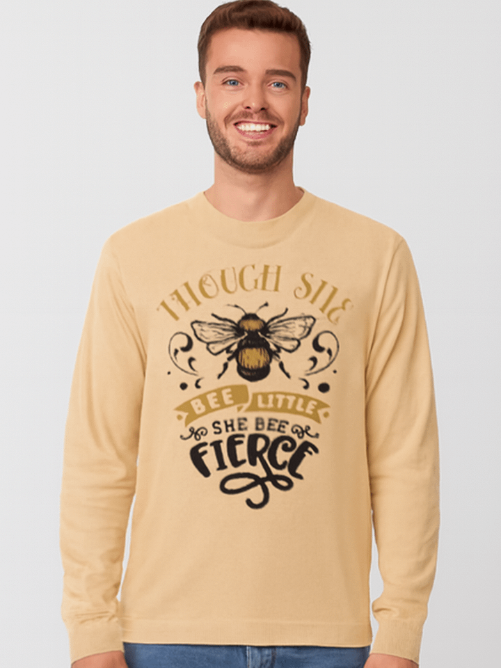 Fierce Bee Illustration Long Sleeve T-Shirt product image (1)