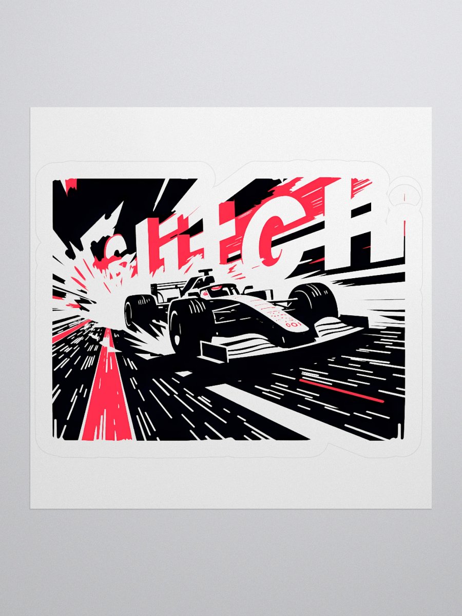 High-Voltage Racing | Glitch-Inspired Art Sticker product image (2)