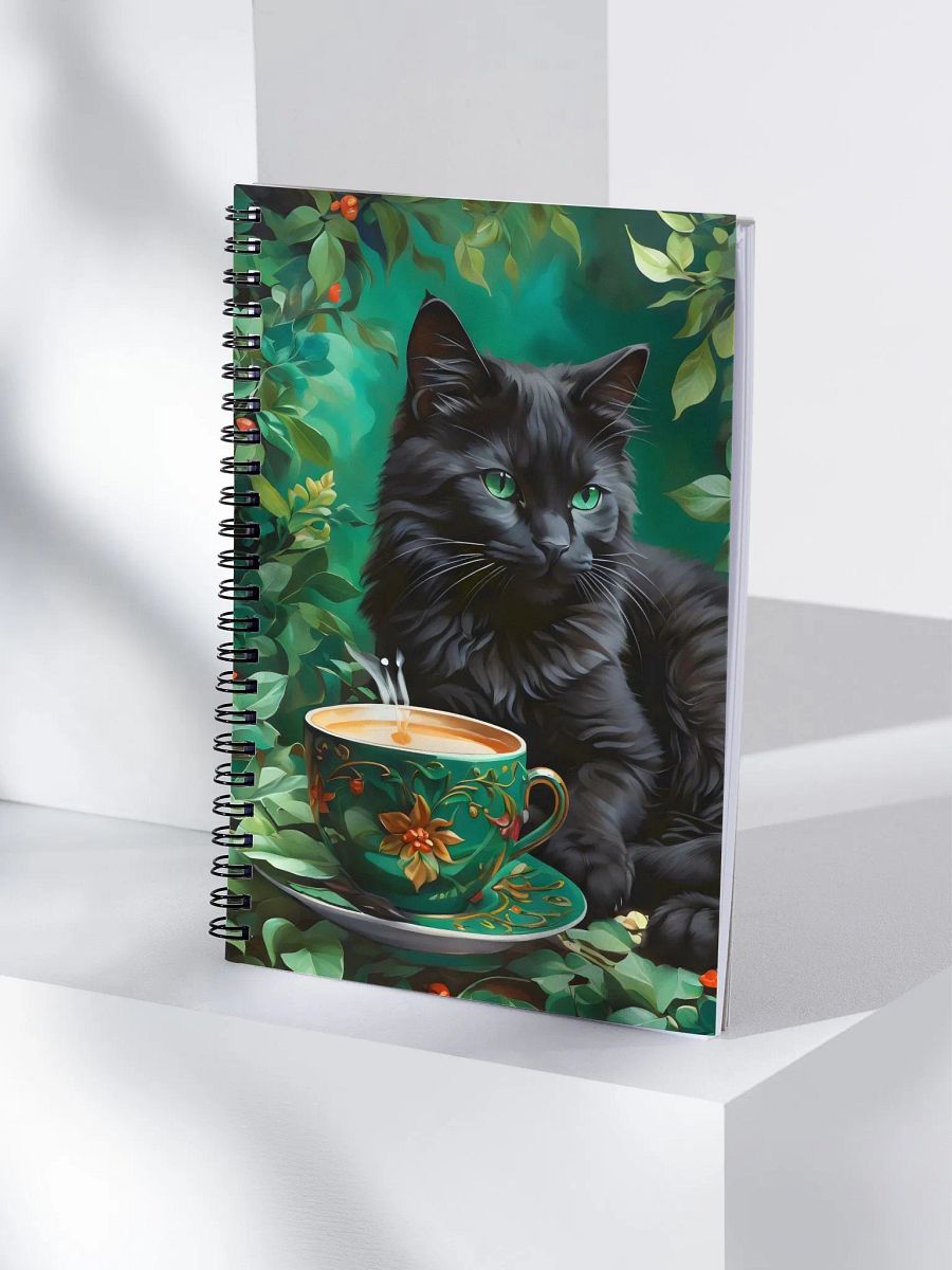 Cat & Tea Tranquility Spiral Notebook product image (4)