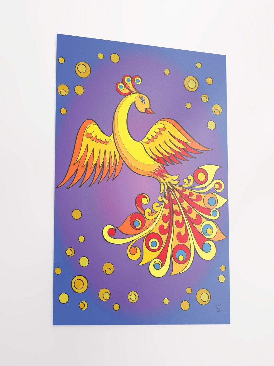 Vibrant Matte Poster Print - Golden Bird product image (2)